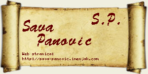 Sava Panović vizit kartica
